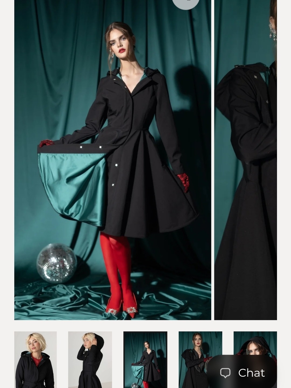 RAIN SISTERS Hooded and Satin Lined Rain Coat